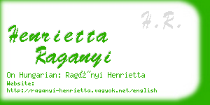 henrietta raganyi business card